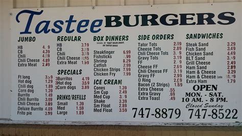 Tastee burger - 23 Prospect Street, Cambridge, MA 02139 857-999-2080. Sunday - Thursday. 11:00am - 12:00am. Friday & Saturday. 11:00am - 2:00am. Order Delivery. Order Pickup. View on Map. Tasty Burger | Boston takeout delivery online order pickup burgers cheap eats Fenway Back Bay Harvard Square Downtown North Station Beacon Hill Charlestown near me. 